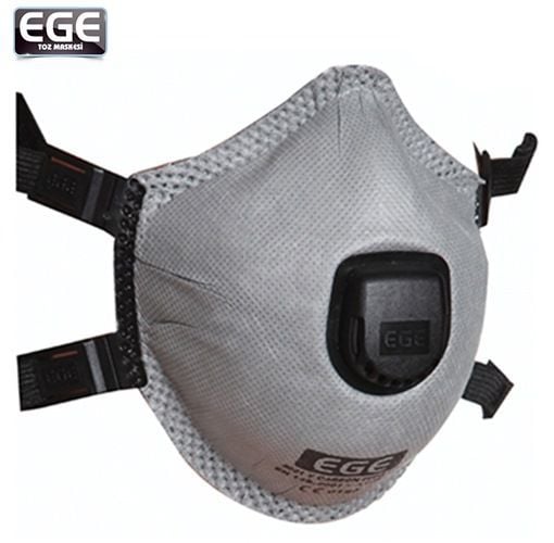 Ege 3021 Aktif Karbon Kaynakçı Maskesi FFP2 Ventilli